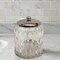 Glacier Vanity Glass Jar | Stylish Storage for Cotton Swabs, Sponges & Bath Salts | Decorative Canister with Lustre Finish